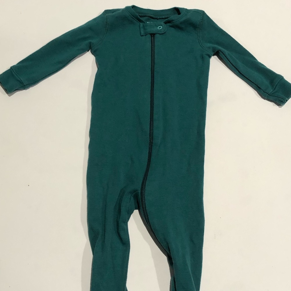 Teal in color 6-9 month Primary zipper footie